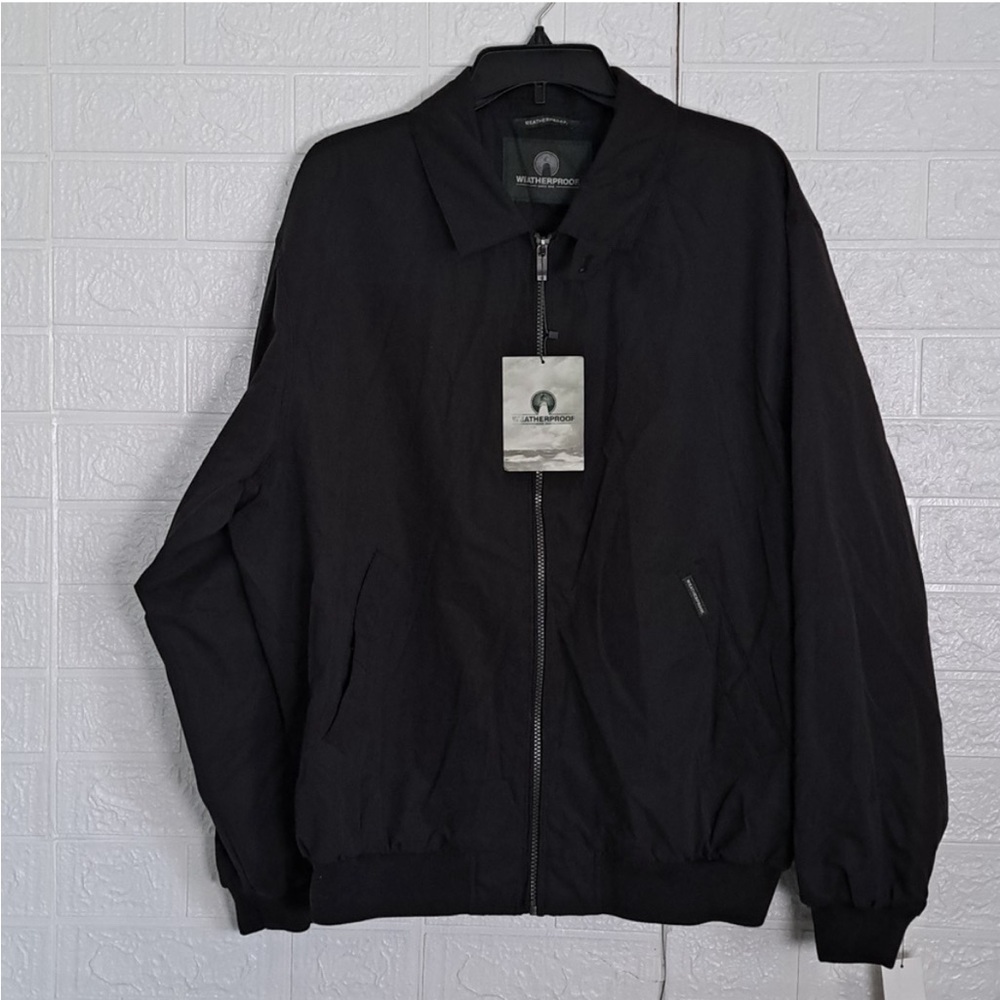 Weatherproof Microfiber Bomber Jacket Black - image 2